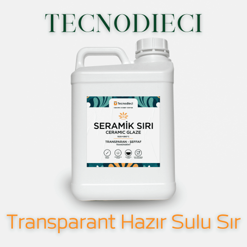 Transparan (Şeffaf)Parlak Hazır Sulu Sır (1020-1080C) (Daldırma ve Pistole içindir)