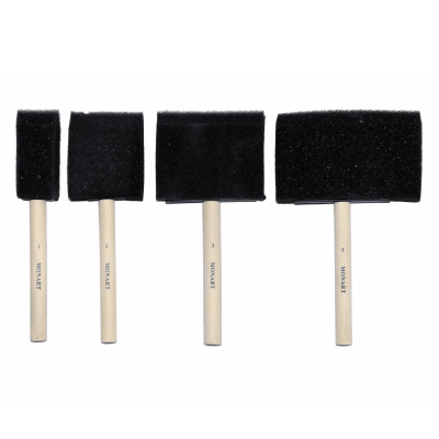 Ahşap saplı siyah sünger 4 set