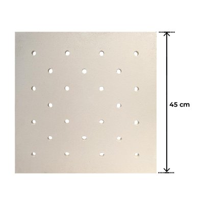 Kordierit Delikli Fırın Plakası 450x450x15mm