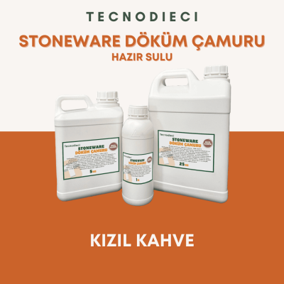 Stoneware Döküm Çamuru Sıvı (Kızıl Kahve)