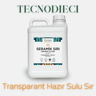 Transparan Parlak (Şeffaf) Hazır Sulu Sır (1020-1080C)