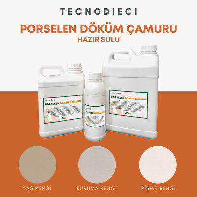 Porselen Döküm Çamuru Beyaz (Hazır Sulu)