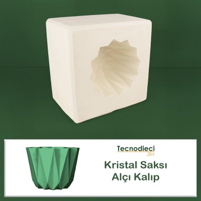 Kristal Saksı-Alçı Kalıp
