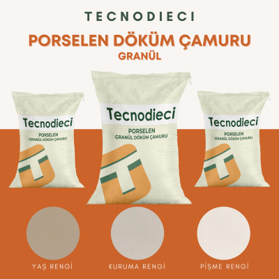 Porselen Döküm Çamuru Beyaz (Granül)