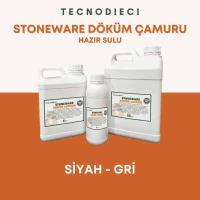 Stoneware Döküm Çamuru Sıvı (Siyah-Gri)